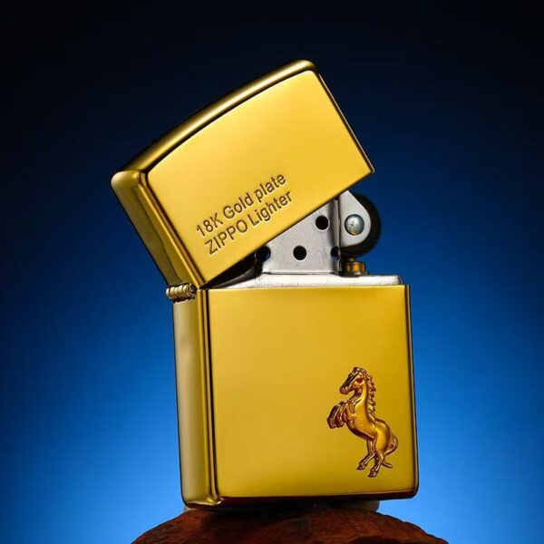 Zippo 18K Gold-plated Horse - 18KHorsE 1 Zippo 18K Gold-plated Horse - 18KHorsE 1