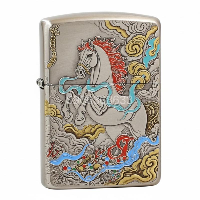 Zippo Armor Colorful Horse Zodiac Animal Series - OD53 8 Zippo Armor Colorful Horse Zodiac Animal Series - OD53 8