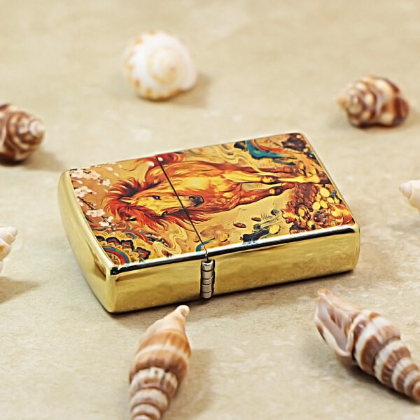 Zippo Gold-plated Painted Horse Zodiac - 205G-GP-HOR 4