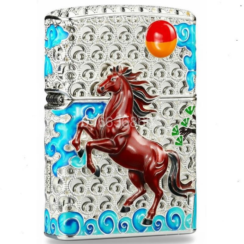 Zippo Silver Horse Success Upon Arrival - OP12 Zippo Silver Horse Success Upon Arrival - OP12