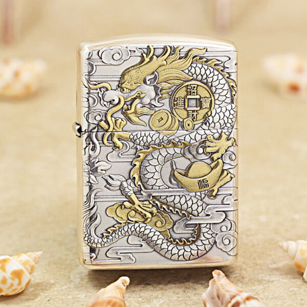Zippo Two-Tone Dragon and Phoenix - OD54 Zippo Two-Tone Dragon and Phoenix - OD54