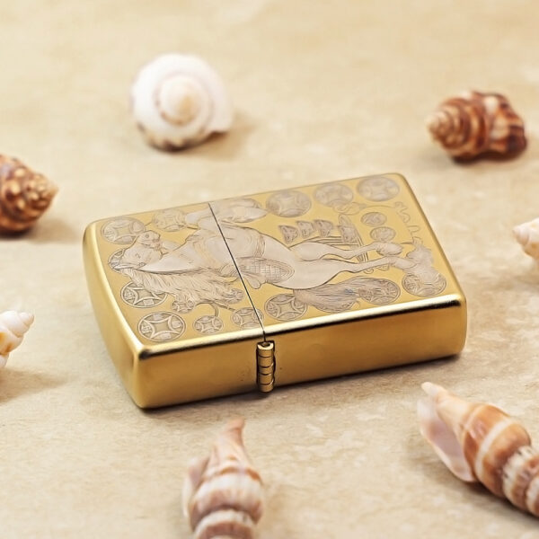 Zippo Two-Tone Horse Zodiac with Wealth - 205G-TT-HOR 4