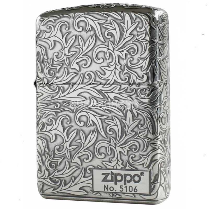 Zippo Armor Sterling Silver Arabesque Patterns - STCR16 8 Zippo Armor Sterling Silver Arabesque Patterns - STCR16 8