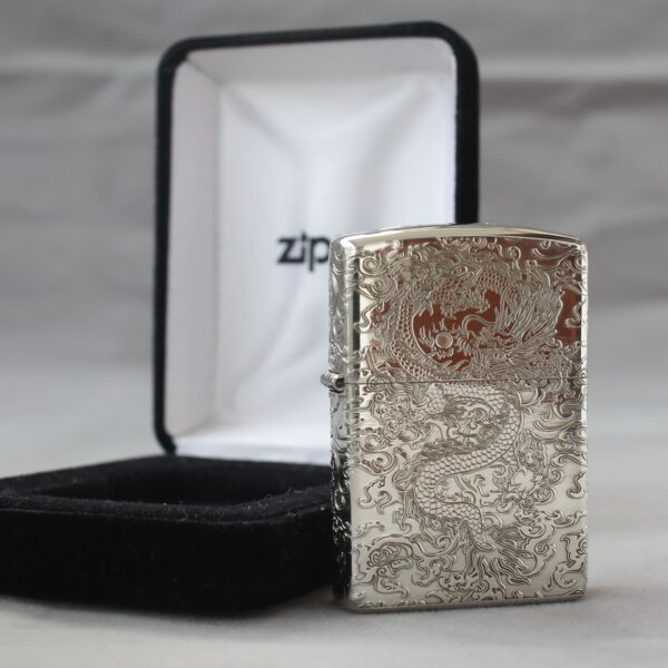 Zippo Armor Sterling Silver Dragon Design - STCR04 4