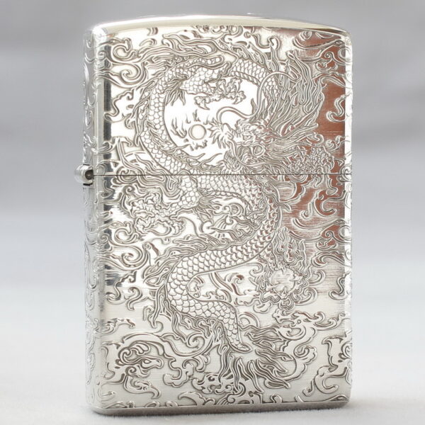 Zippo Armor Sterling Silver Dragon Design - STCR04 Zippo Armor Sterling Silver Dragon Design - STCR04