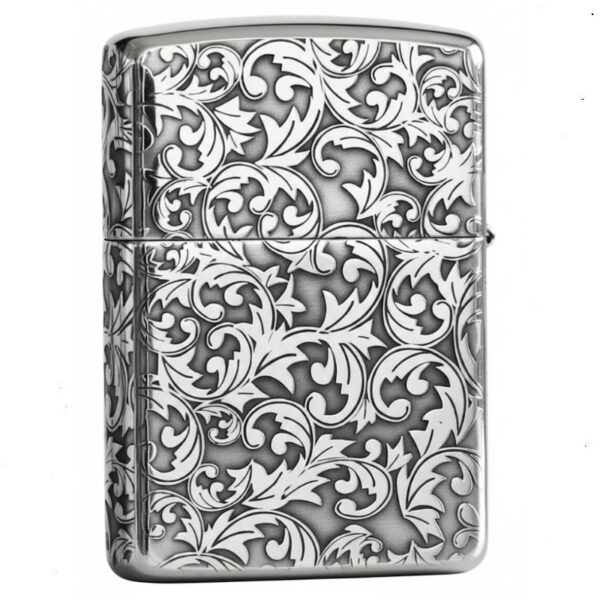 Zippo Armor Sterling Silver Floral Design - STCR05 1 Zippo Armor Sterling Silver Floral Design - STCR05 1