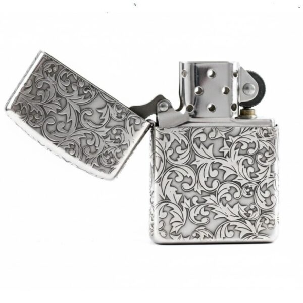 Zippo Armor Sterling Silver Floral Design - STCR05 3 Zippo Armor Sterling Silver Floral Design - STCR05 3