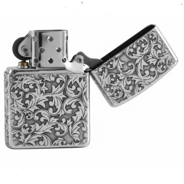 Zippo Armor Sterling Silver Floral Design - STCR05 4 Zippo Armor Sterling Silver Floral Design - STCR05 4