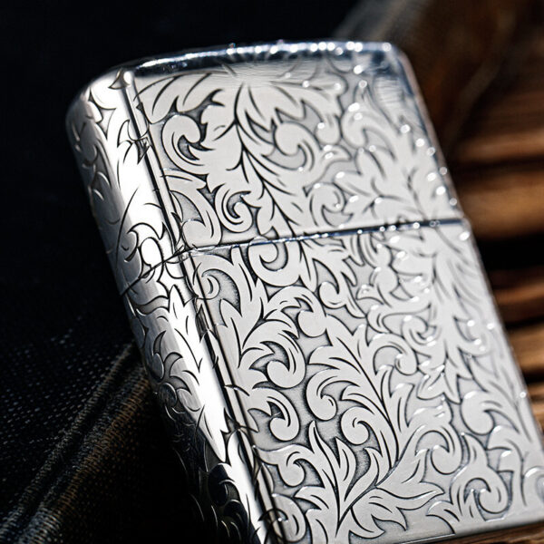Zippo Armor Sterling Silver Floral Patterns - STCR03 12 Zippo Armor Sterling Silver Floral Patterns - STCR03 12