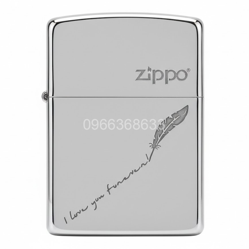 Zippo Armor Sterling Silver I Love You Forever - STCR12 6 Zippo Armor Sterling Silver I Love You Forever - STCR12 6