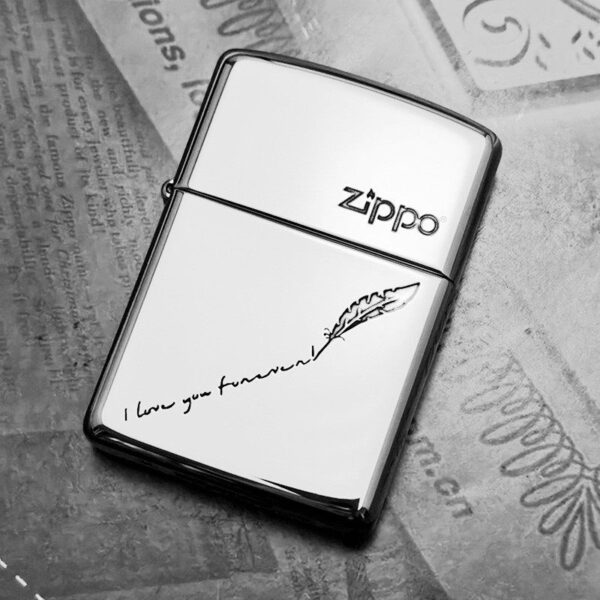 Zippo Armor Sterling Silver I Love You Forever - STCR12 Zippo Armor Sterling Silver I Love You Forever - STCR12