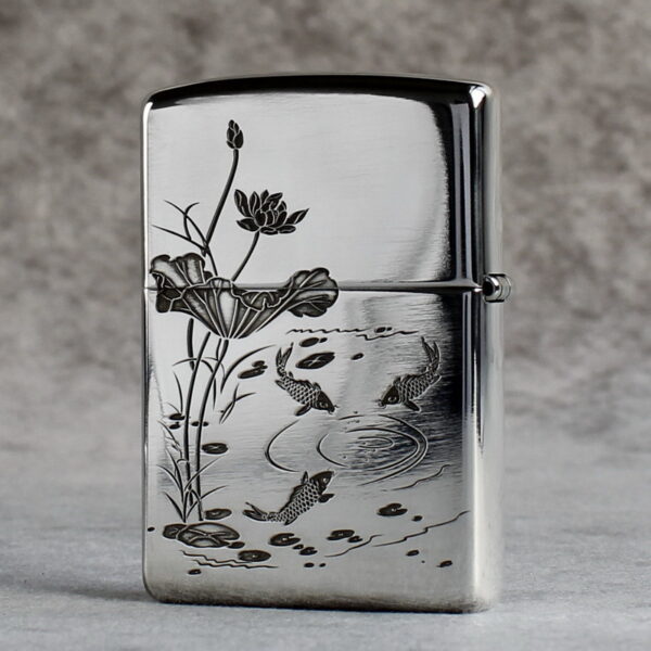 Zippo Armor Sterling Silver Koi Fish - STCR09 2