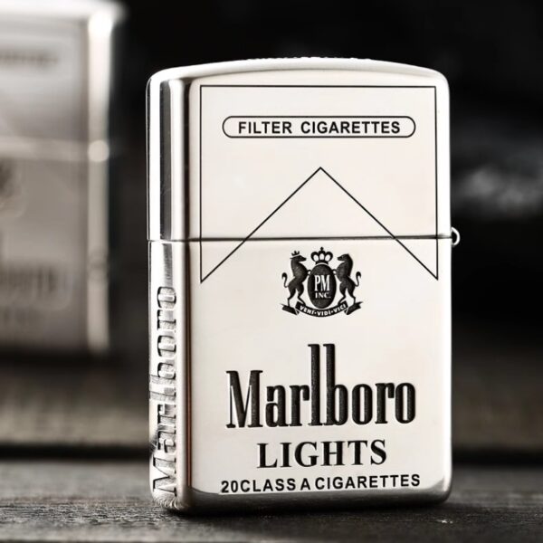 Zippo Armor Sterling Silver Marlboro Patterns - STCR10 1