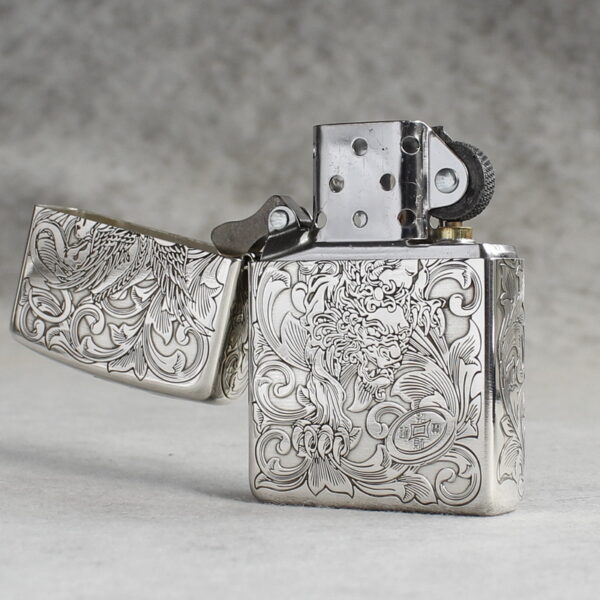 Zippo Armor Sterling Silver Pixiu Design - STCR14 4 Zippo Armor Sterling Silver Pixiu Design - STCR14 4