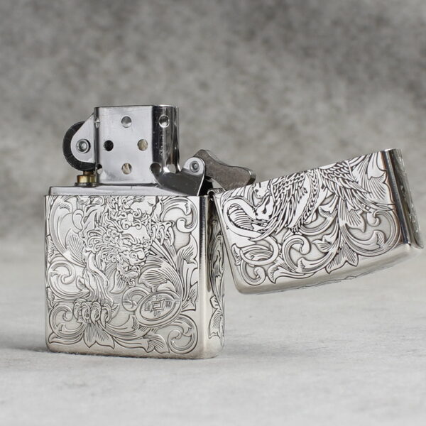 Zippo Armor Sterling Silver Pixiu Design - STCR14 5 Zippo Armor Sterling Silver Pixiu Design - STCR14 5