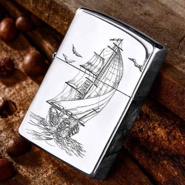Zippo Armor Sterling Silver Plain Sailing - STCR11 3 Zippo Armor Sterling Silver Plain Sailing - STCR11 3