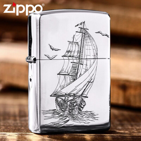 Zippo Armor Sterling Silver Plain Sailing - STCR11 Zippo Armor Sterling Silver Plain Sailing - STCR11